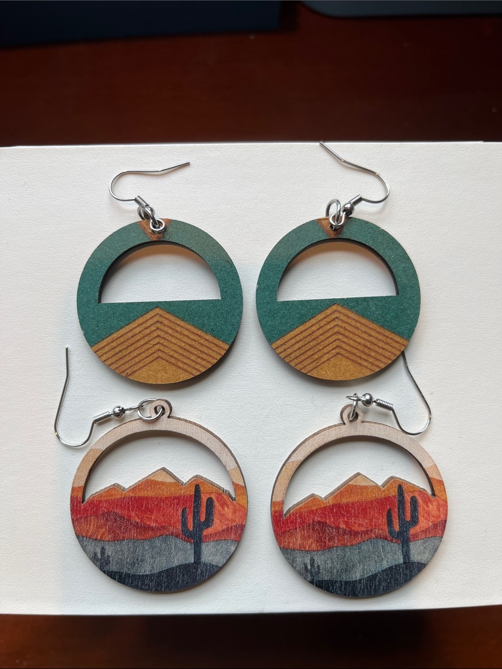 Wood Earrings - set of 2!